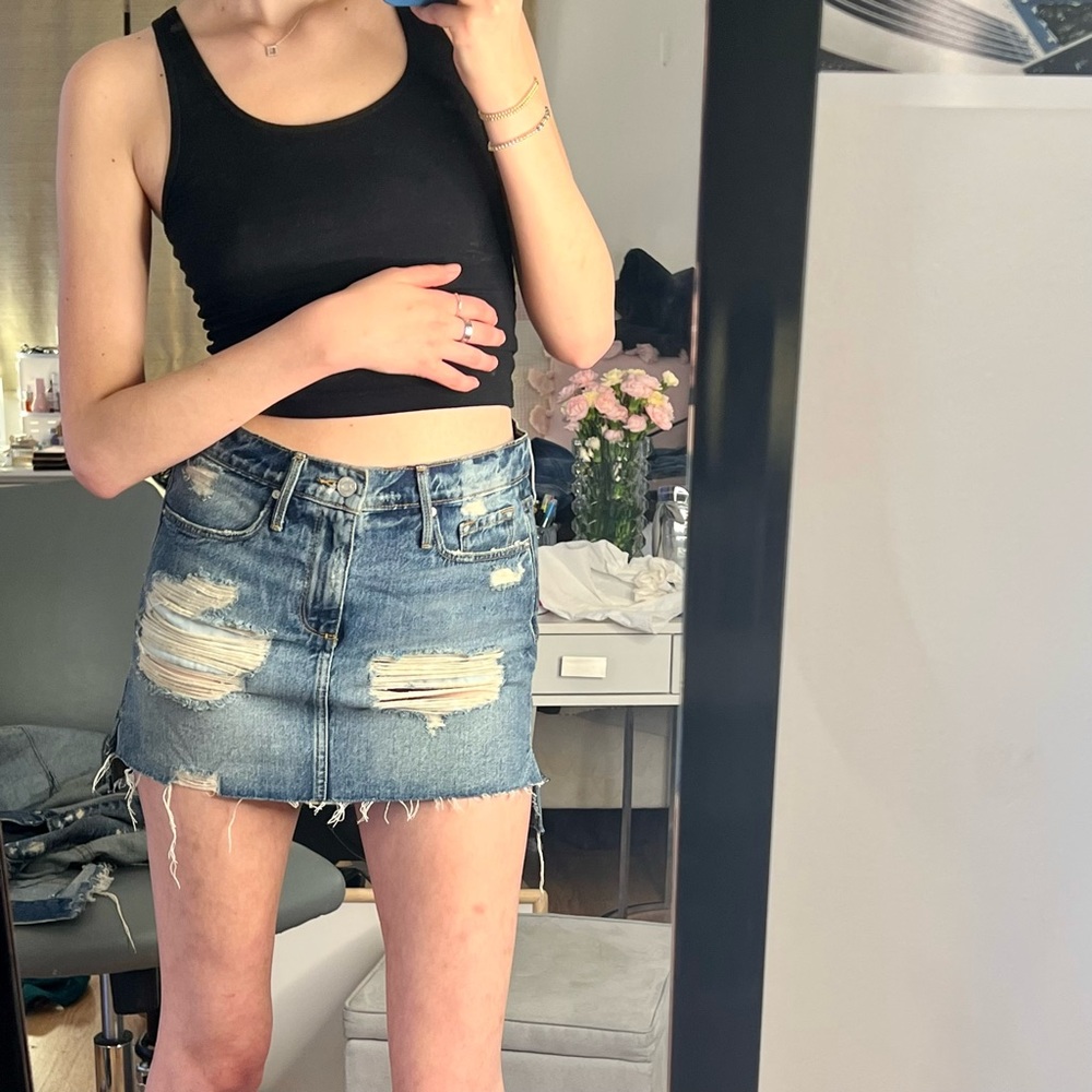 Black Orchid Denim Mini Skirt